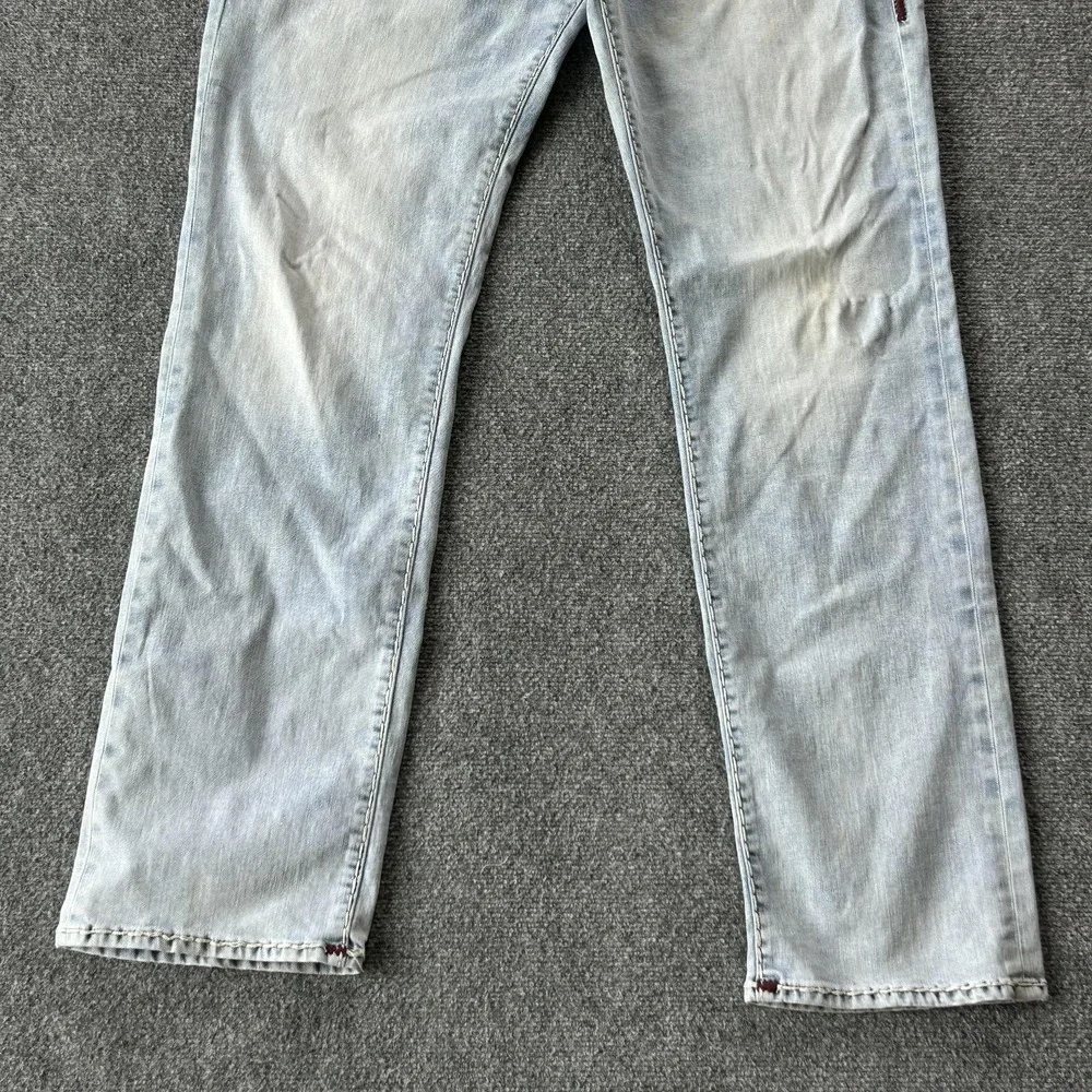 True Religion Ricky Jeans Mens 34x34 Blue Light Wash Straight Lot 2‎ No Flap